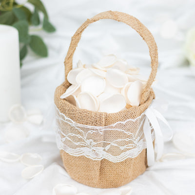 Elevate Your Event with Shiny Ivory Silk Rose Petals