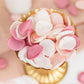 400 Pack Matte Blush Ivory Mix Silk Rose Petals, Artificial Flower Petal Round Table Confetti