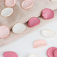 400 Pack Matte Blush Ivory Mix Silk Rose Petals, Artificial Flower Petal Round Table Confetti