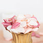 400 Pack Matte Blush Ivory Mix Silk Rose Petals, Artificial Flower Petal Round Table Confetti