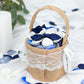 400 Pack | Matte Blue Ivory Mix Silk Rose Petals, Artificial Flower Petal Round Table Confetti
