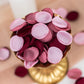 400 Pack | Matte Burgundy Dusty Rose Mix Silk Rose Petals, Artificial Flower Petal Round Table Confetti