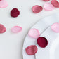 400 Pack | Matte Burgundy Dusty Rose Mix Silk Rose Petals, Artificial Flower Petal Round Table Confetti