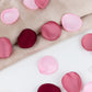 400 Pack | Matte Burgundy Dusty Rose Mix Silk Rose Petals, Artificial Flower Petal Round Table Confetti