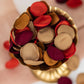 400 Pack | Matte Terracotta Bronze Mix Silk Rose Petals, Artificial Flower Petal Round Table Confetti