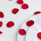 400 Pack | Matte Red Silk Rose Petals, Artificial Flower Petal Round Table Confetti