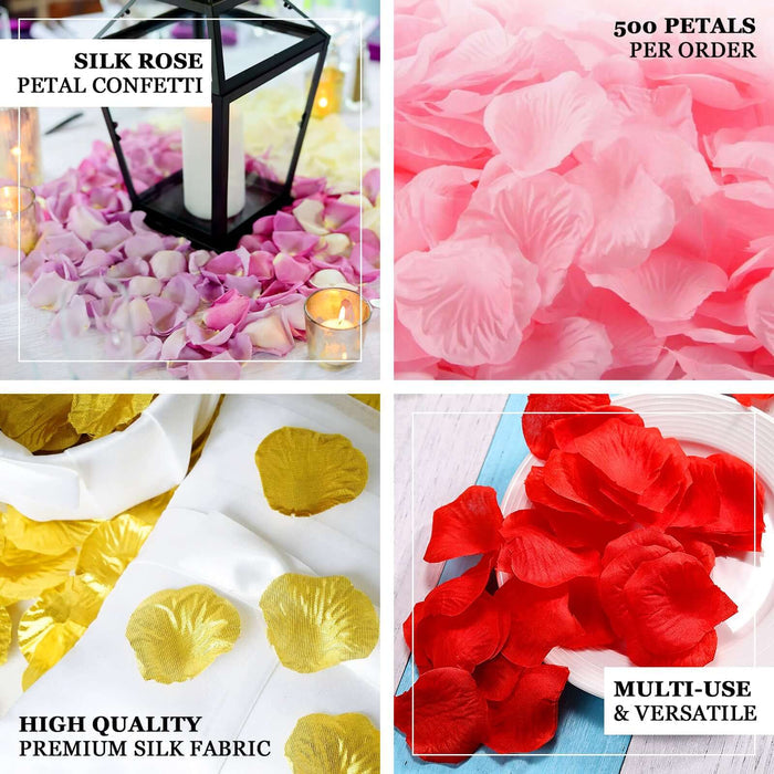 500 Pack | Lavender Lilac Silk Rose Petals Table Confetti or Floor Scatters