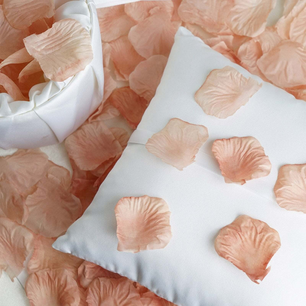 2000 Pack Silk Rose Petals Confetti, Dusty Rose – Round Decorative Scatters for Tables