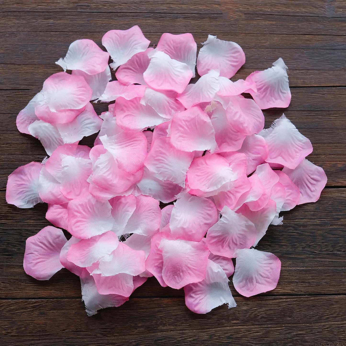 500 Pack White Pink Silk Rose Petals Table Confetti or Floor Scatters