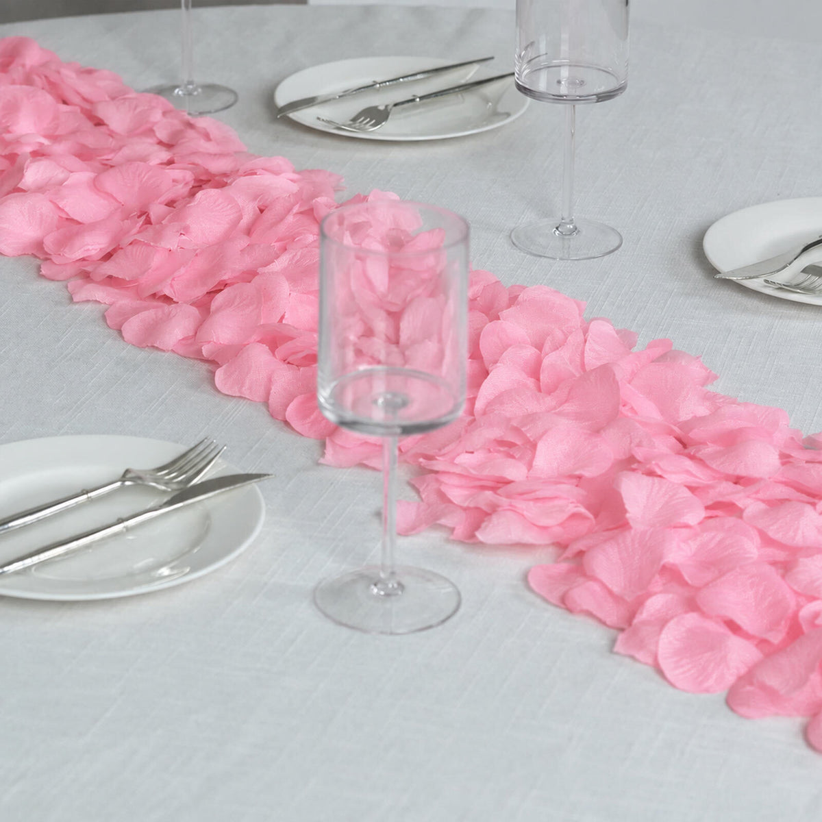2000 Pack Silk Rose Petals Confetti, Pink – Round Decorative Scatters for Tables