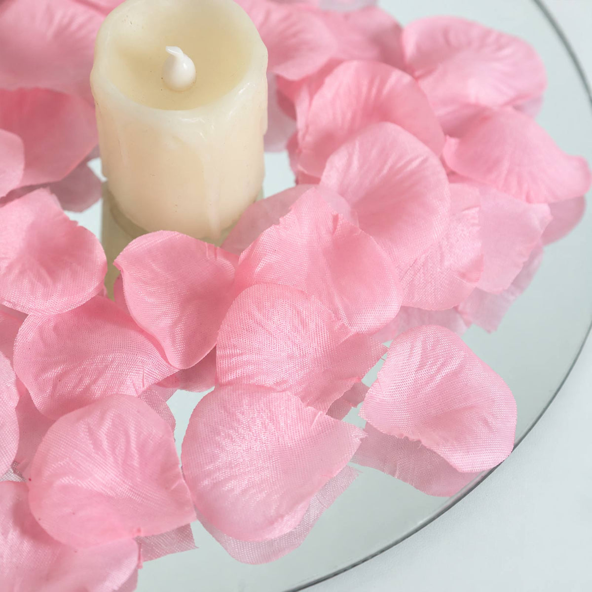 2000 Pack Silk Rose Petals Confetti, Pink – Round Decorative Scatters for Tables