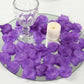 2000 Pack Silk Rose Petals Confetti, Purple – Round Decorative Scatters for Tables