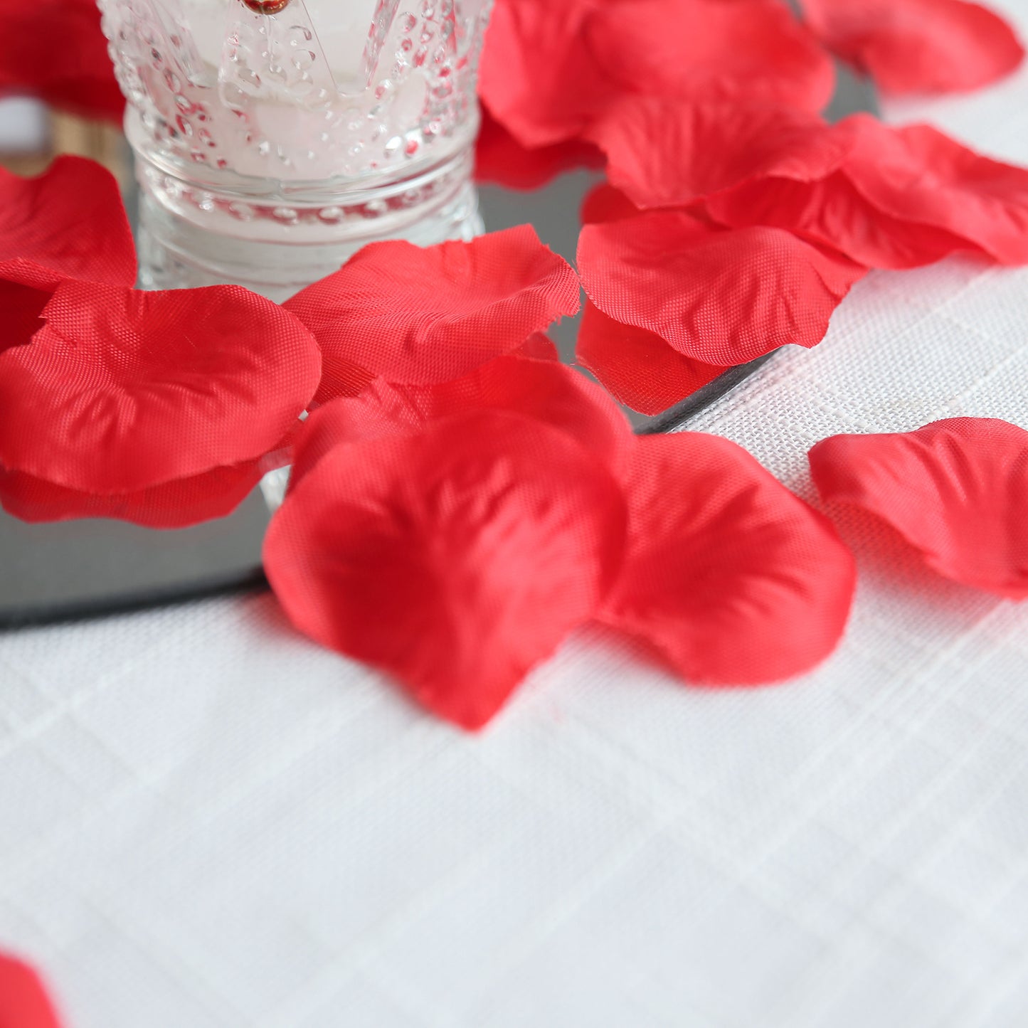 500 Pack | Red Silk Rose Petals Table Confetti or Floor Scatters