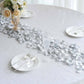 2000 Pack Silk Rose Petals Confetti, Silver – Round Decorative Scatters for Tables