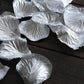 2000 Pack Silk Rose Petals Confetti, Silver – Round Decorative Scatters for Tables