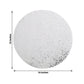 50-Pack Table Placemats Sequin Design Metallic Silver Round - Mesh Disposable Dust-Free Dining Mats 13"
