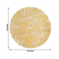 50-Pack Table Placemats Foil Design Metallic Gold Round - Mesh Disposable Shiny Dining Mats 13"