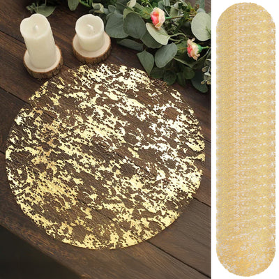 Metallic Gold Foil Mesh Placemats