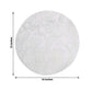50-Pack Table Placemats Foil Design Metallic Silver Round - Mesh Disposable Shiny Dining Mats 13"