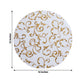 50 Pack Metallic Gold Sheer Organza Dining Table Mats with Embossed Foil Flower Design, 13" Round Disposable Placemats