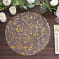 50 Pack Metallic Gold Sheer Organza Dining Table Mats with Embossed Foil Flower Design, 13" Round Disposable Placemats