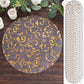 50 Pack Metallic Gold Sheer Organza Dining Table Mats with Embossed Foil Flower Design, 13" Round Disposable Placemats
