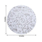 50 Pack Metallic Silver Sheer Organza Dining Table Mats with Embossed Foil Flower Design, 13" Round Disposable Placemats
