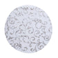 50 Pack Metallic Silver Sheer Organza Dining Table Mats with Embossed Foil Flower Design, 13" Round Disposable Placemats