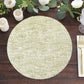 50-Pack Table Placemats Glitter Design Metallic Gold Round - Mesh Polyester Disposable Mats 13"