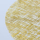 50-Pack Table Placemats Glitter Design Metallic Gold Round - Mesh Polyester Disposable Mats 13"