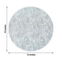 Metallic silver glitter round table mat, 13 inches, disposable placemat.