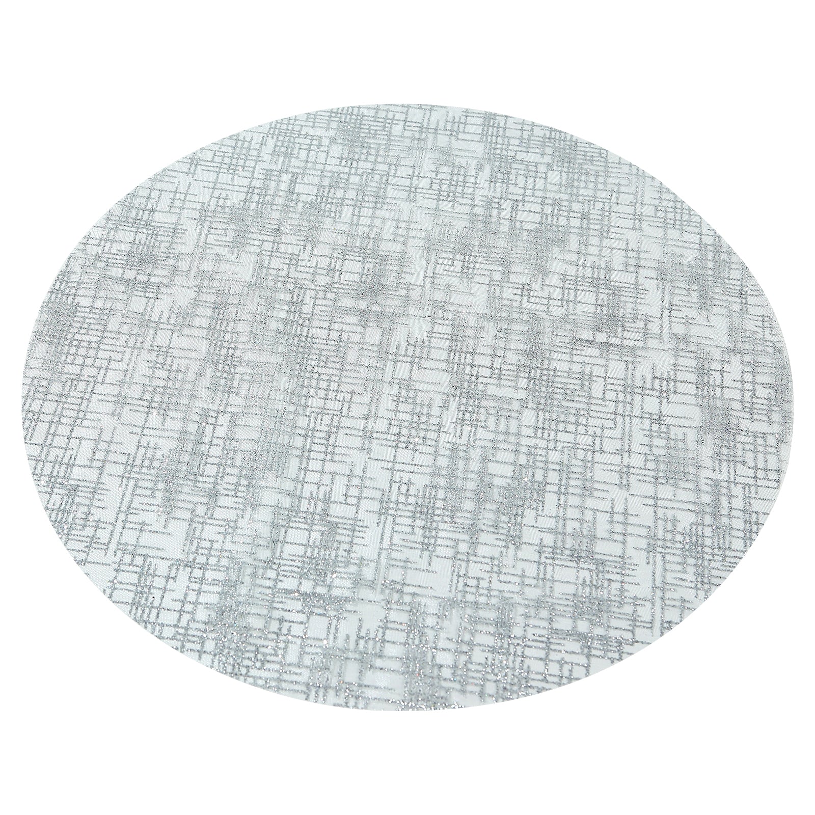 10 pk 13in Silver Glitter Mesh Table Mats | TCFLinen