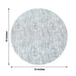 50-Pack Table Placemats Glitter Design Metallic Silver Round - Mesh Polyester Disposable Mats 13"