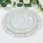 50-Pack Table Placemats Glitter Design Metallic Silver Round - Mesh Polyester Disposable Mats 13"