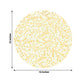 10 Pack White Mesh Organza Dining Table Mats with Gold Foil Leaf Vines, Floral Round Disposable Placemats - 13"