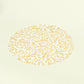 10 Pack White Mesh Organza Dining Table Mats with Gold Foil Leaf Vines, Floral Round Disposable Placemats - 13"