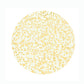 50 Pack White Mesh Organza Dining Table Mats with Gold Foil Leaf Vines, Floral Round Disposable Placemats - 13"