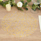 50 Pack White Mesh Organza Dining Table Mats with Gold Foil Leaf Vines, Floral Round Disposable Placemats - 13"