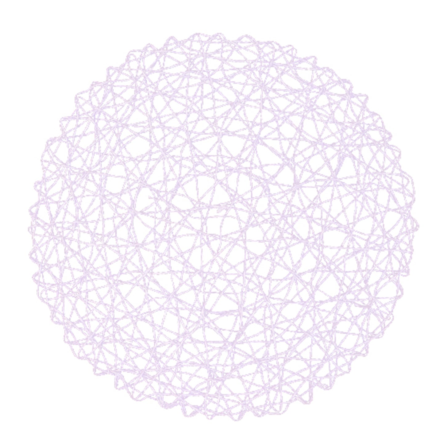 6 Pack Lavender Lilac Woven Fiber Disposable Placemats, Round Table Mats 15"