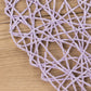 6 Pack Lavender Lilac Woven Fiber Disposable Placemats, Round Table Mats 15"