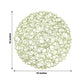 6-Pack Table Placemats Woven Fiber Design Sage Green Round - Disposable Mats for Dining and Events 15"