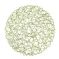 6-Pack Table Placemats Woven Fiber Design Sage Green Round - Disposable Mats for Dining and Events 15"