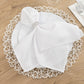 6 Pack White Woven Fiber Disposable Placemats, Round Table Mats 15"