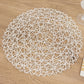 6 Pack White Woven Fiber Disposable Placemats, Round Table Mats 15"