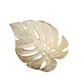 Gold monstera leaf placemat, non-slip, perfect for dining tables.
