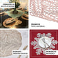 Gold vinyl monstera leaf placemats for elegant dining. Set of 6. Non-slip design.