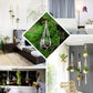 Ivory macrame indoor hanging planter basket with tassel, boho chic decor.