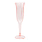 12-Pack Plastic Champagne Flutes Transparent Blush Flared Design - Lightweight Disposable Toasting Glasses 6oz