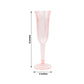 24-Pack Plastic Champagne Flutes Transparent Blush Flared Design - Lightweight Disposable Toasting Glasses 6oz