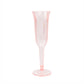 24-Pack Plastic Champagne Flutes Transparent Blush Flared Design - Lightweight Disposable Toasting Glasses 6oz